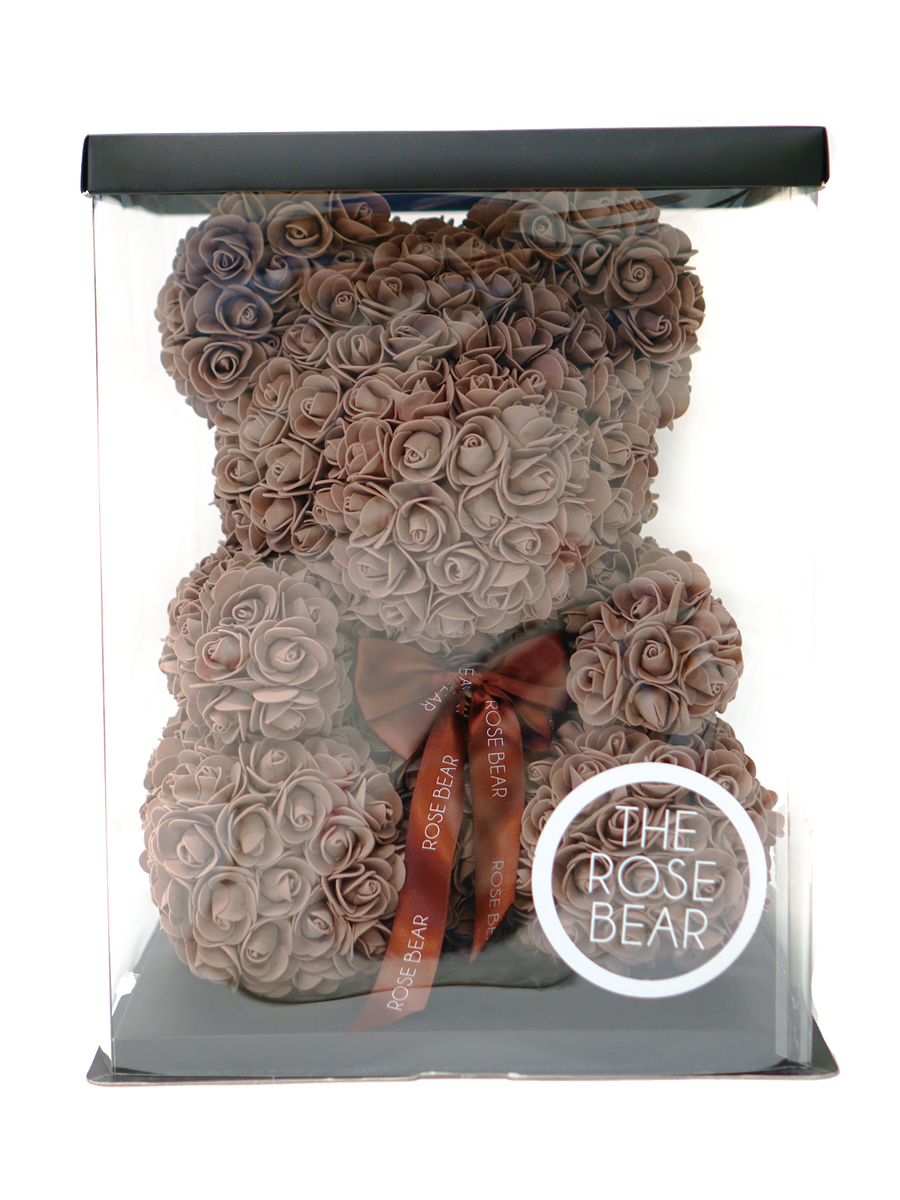 Chocolate Brown Rose Bear The Rose Bear