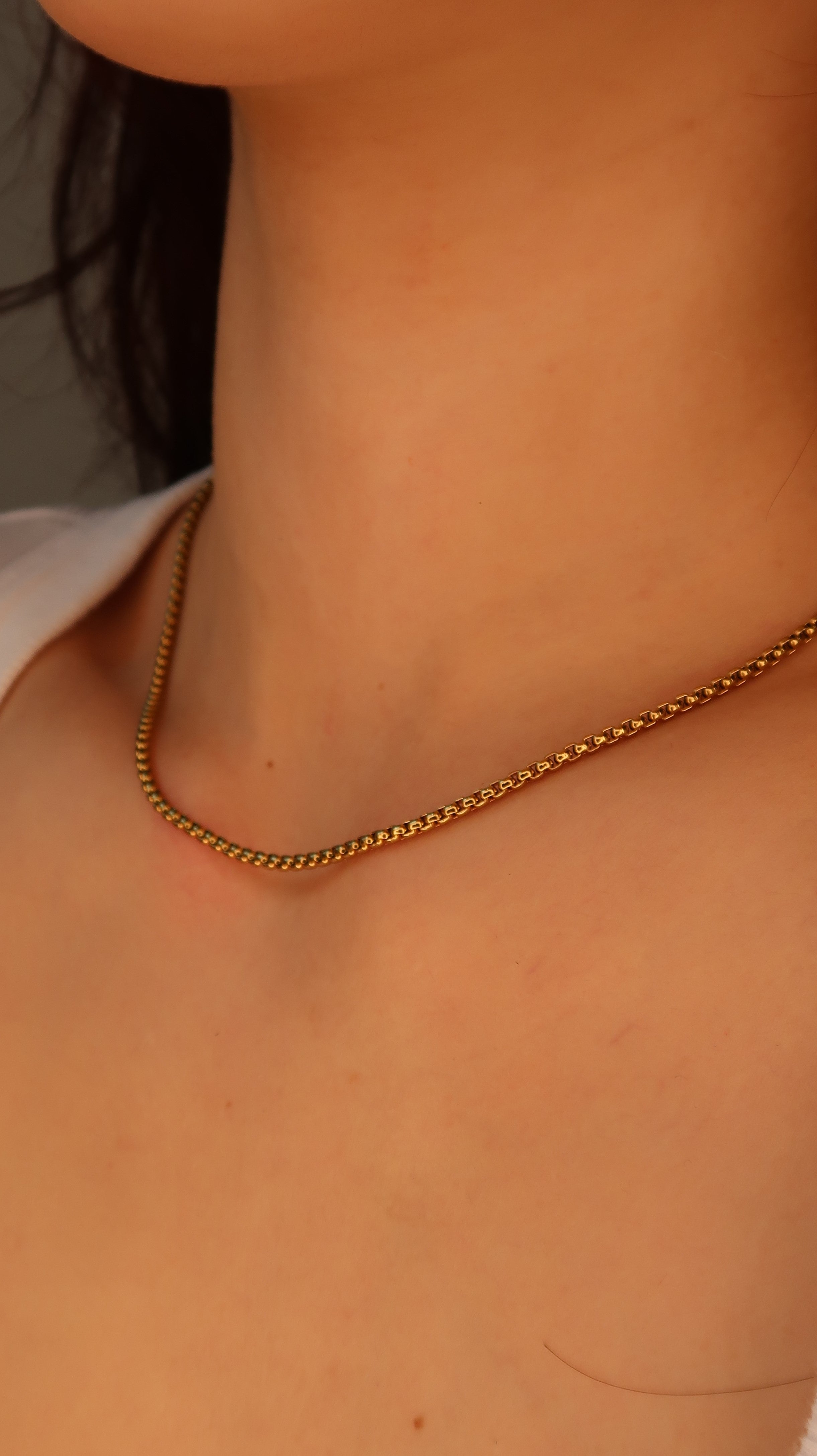Gold Box Chain Necklace for Women Trendy Gold Necklace Jewelry Gifts for Girls