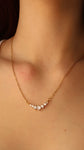 Diamond Cluster Necklace for Women Trendy Gold Necklace Jewelry Gifts for Girls