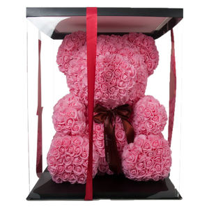 27" Pink Rose Bear