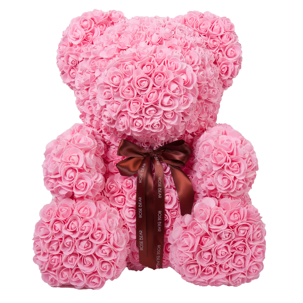 27" Pink Rose Bear