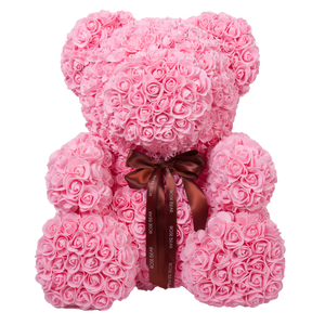 27" Pink Rose Bear